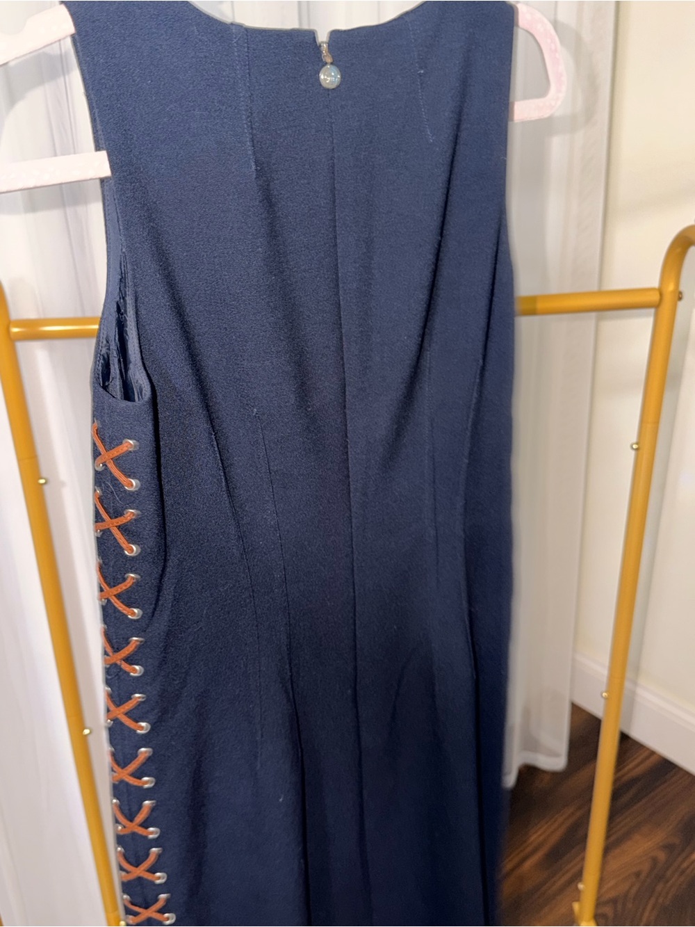 Michael Kors Navy Dress with Gold Label